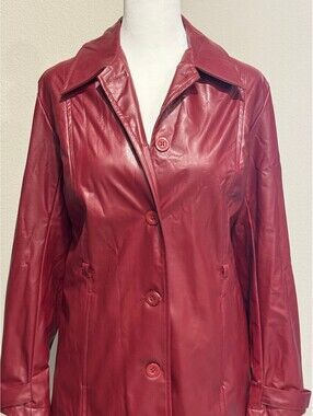 Xhilaration Women's Red Faux Leather Jacket Medium